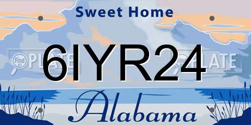 6IYR24 Alabama License Plate