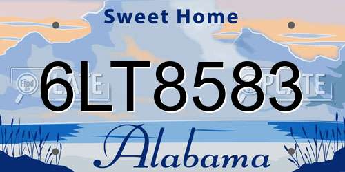 6LT8583 Alabama License Plate