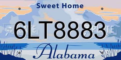6LT8883 Alabama License Plate