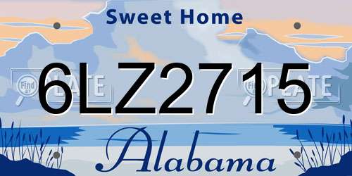 6LZ2715 Alabama License Plate