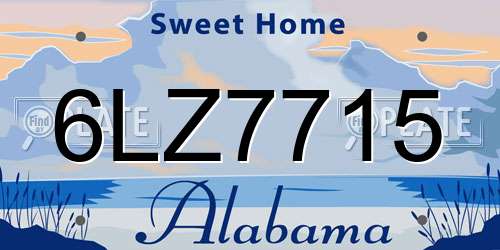 6LZ7715 Alabama License Plate