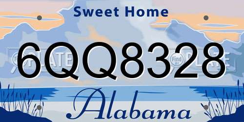 6QQ8328 Alabama License Plate