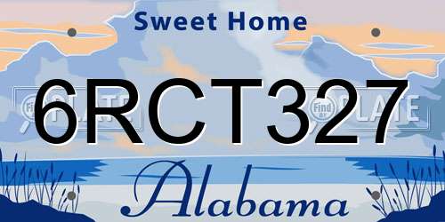 6RCT327 Alabama License Plate
