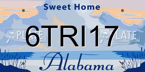 6TRI17 Alabama License Plate