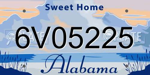 6V05225 Alabama License Plate