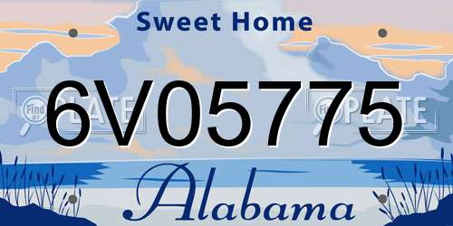 6V05775 Alabama License Plate