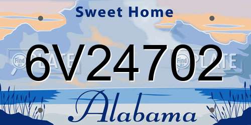 6V24702 Alabama License Plate