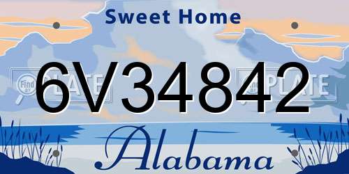6V34842 Alabama License Plate