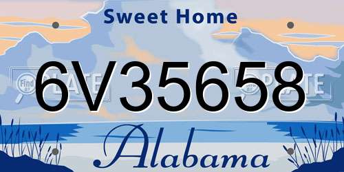 6V35658 Alabama License Plate