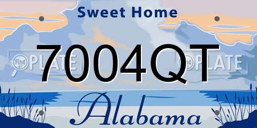 7004QT Alabama License Plate
