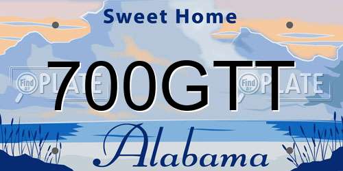 700GTT Alabama License Plate