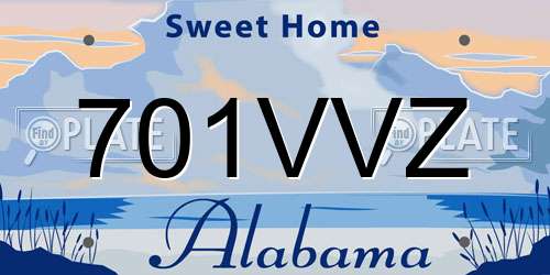 701VVZ Alabama License Plate