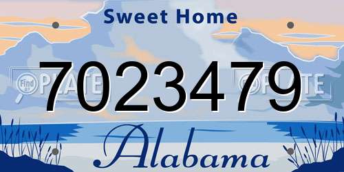 7023479 Alabama License Plate
