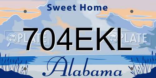 704EKL Alabama License Plate