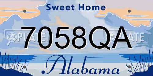 7058QA Alabama License Plate