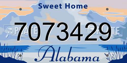 7073429 Alabama License Plate