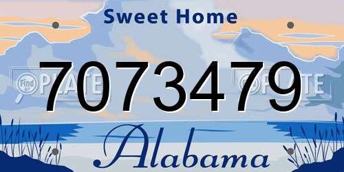 7073479 Alabama License Plate