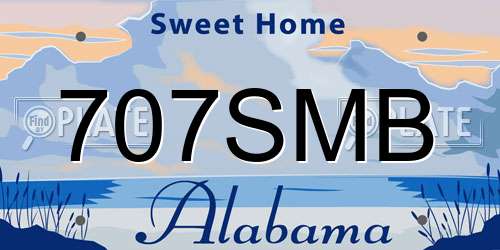 707SMB Alabama License Plate