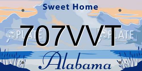 707VVT Alabama License Plate