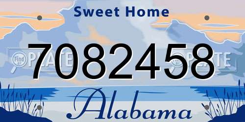 7082458 Alabama License Plate