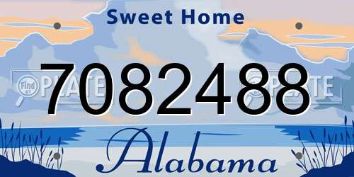 7082488 Alabama License Plate
