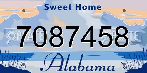 7087458 Alabama License Plate