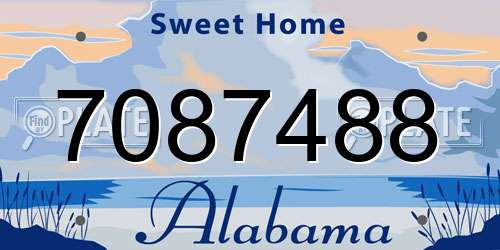 7087488 Alabama License Plate