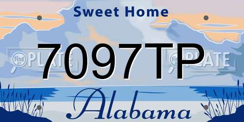 7097TP Alabama License Plate