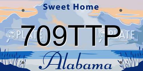 709TTP Alabama License Plate