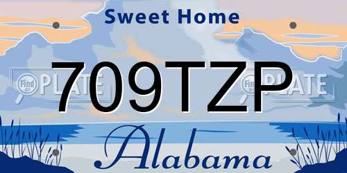 709TZP Alabama License Plate