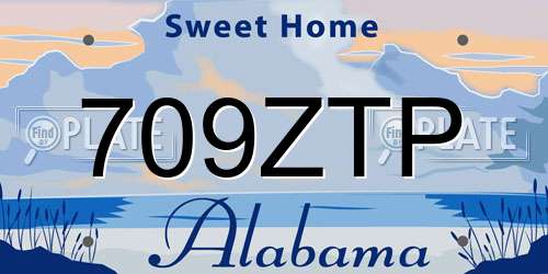 709ZTP Alabama License Plate