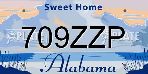 709ZZP Alabama License Plate