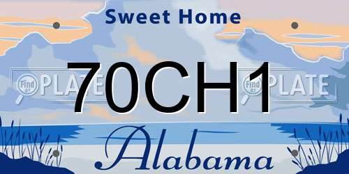 70CH1 Alabama License Plate