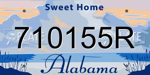 710155R Alabama License Plate