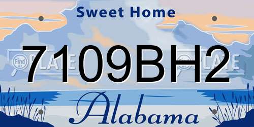 7109BH2 Alabama License Plate