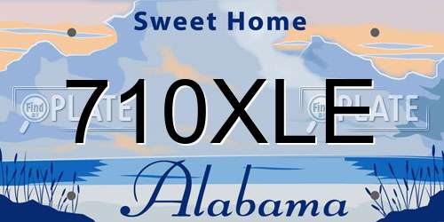 710XLE Alabama License Plate