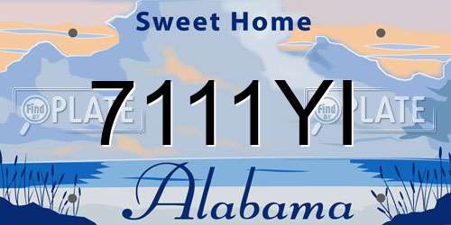7111YI Alabama License Plate