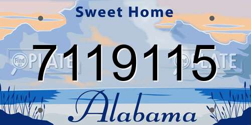 7119115 Alabama License Plate