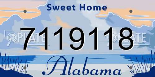 7119118 Alabama License Plate