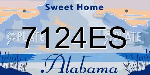 7124ES Alabama License Plate