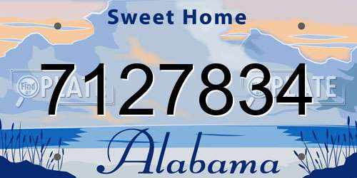 7127834 Alabama License Plate