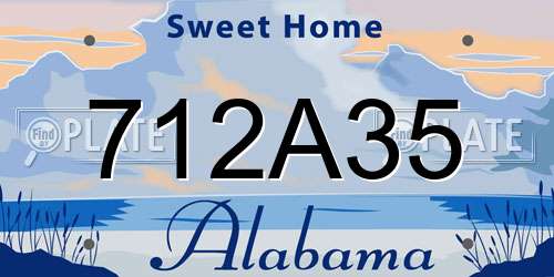 712A35 Alabama License Plate