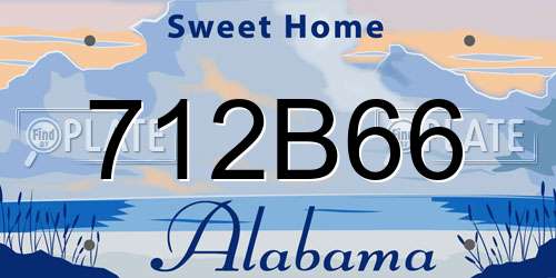 712B66 Alabama License Plate