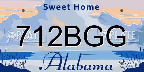 712BGG Alabama License Plate