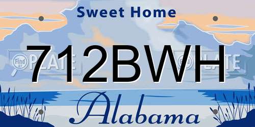 712BWH Alabama License Plate