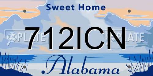 712ICN Alabama License Plate