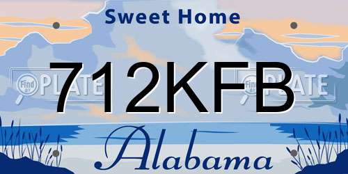 712KFB Alabama License Plate