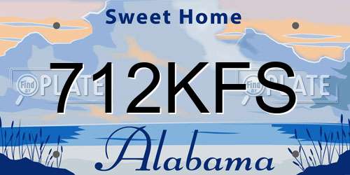 712KFS Alabama License Plate