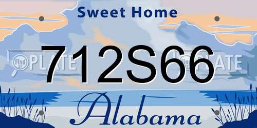 712S66 Alabama License Plate