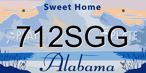 712SGG Alabama License Plate